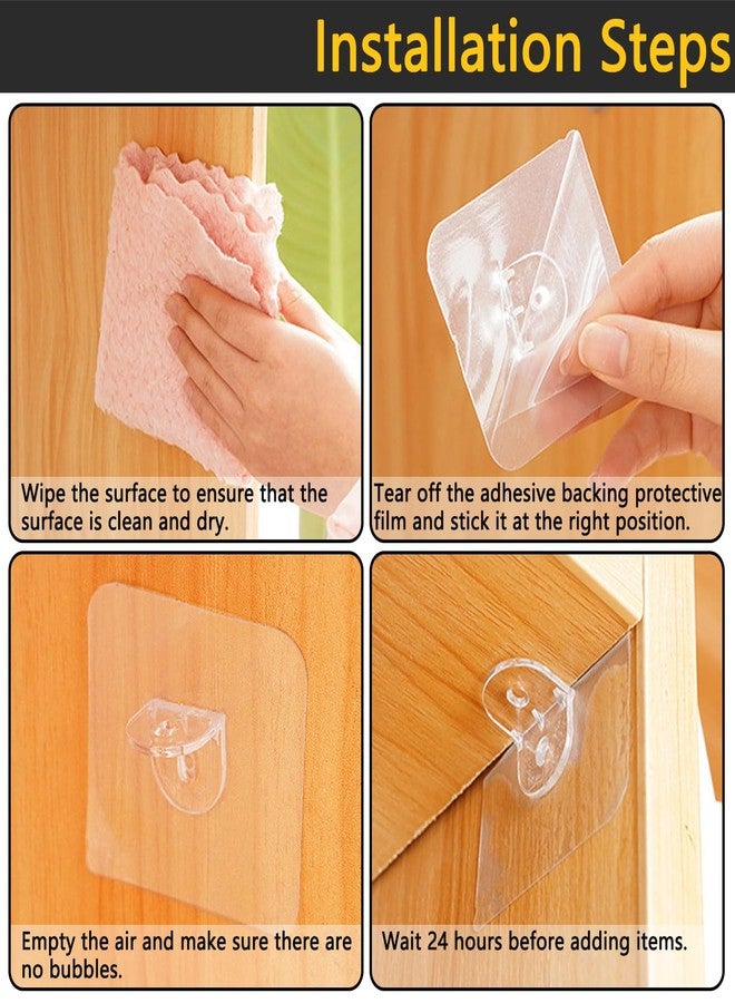 LonlyEagle 20 Pieces Plastic Shelf Support Self Adhesive Bracket Separator Pin for Furniture Kitchen Cabinet Bookcase Cabinet Brackets Shingle Layer - Image 4